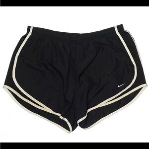Nike DRI FIT Black Running Shorts with White Accents SZ XL
